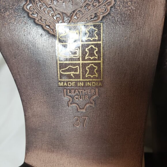 Free People Brady Slip On Loafers Leather Two Tone Tan Ladies Size 37/6.5 - Picture 12 of 13